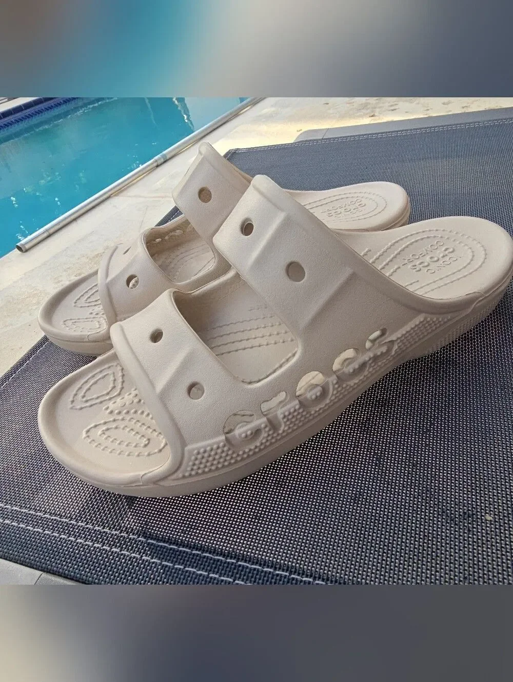 NWT Crocs Baya II Slide Sandals - Beige/Stucco - Size Men 5 / Women 7
